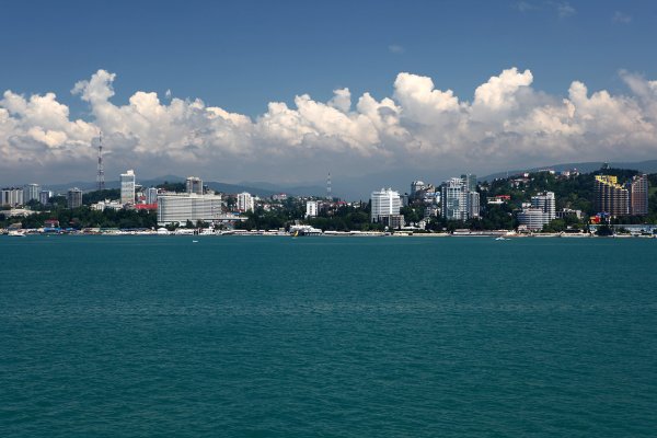Закат на черном море в Сочи