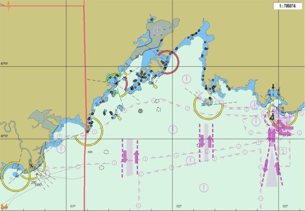 Зоны континентального шельфа России на карте