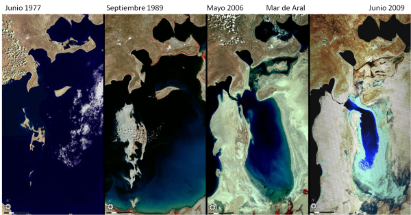 Аральское море в 1989 году