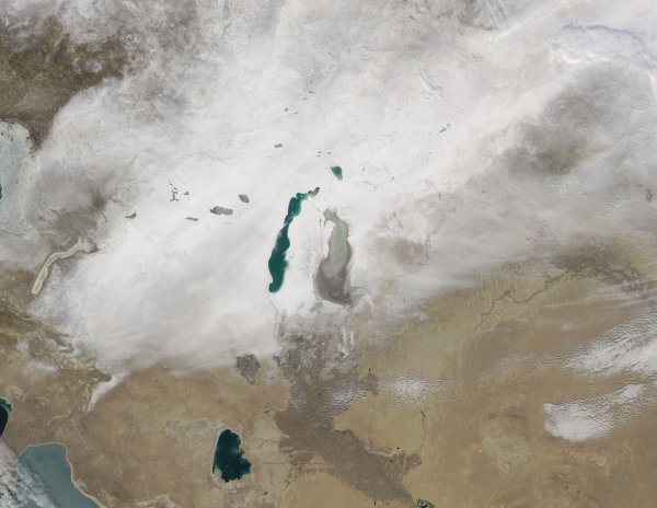 Высохшее Аральское море 2019