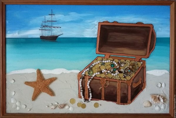 Пиратский сундук с сокровищами