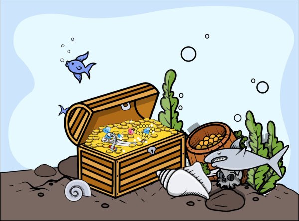 Коллаж морские сокровища