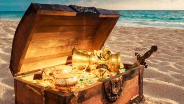 Сундук акварель