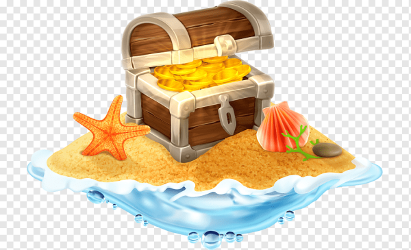 Морское дно с сундуком