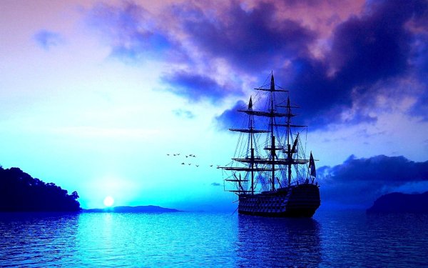 Корабль Крузенштерн деревянный