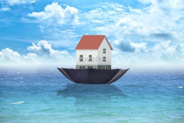 Земля на море дом клипарт