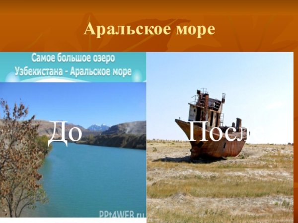Аральское море до и после