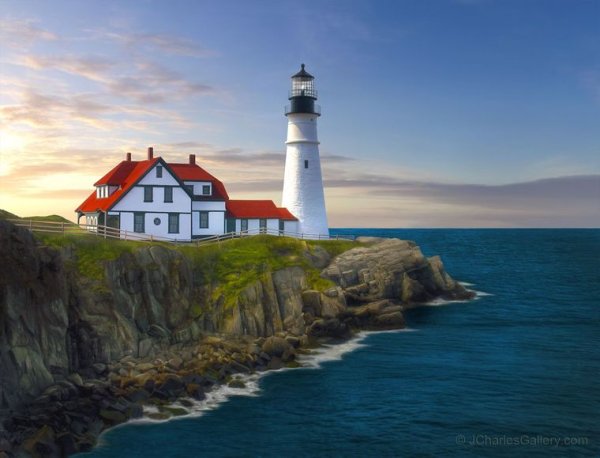 Картина маслом Маяк в Мержаново