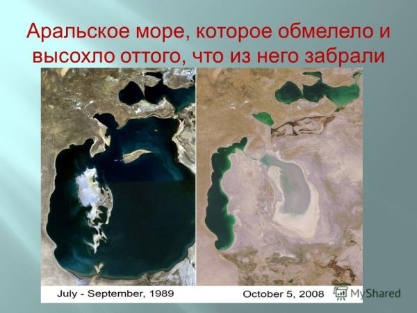 Аральское море до обмеления