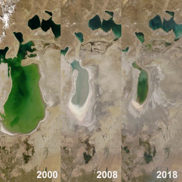 Аральское море до высыхания