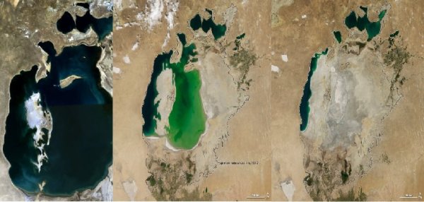 Высохшее Аральское море 2020