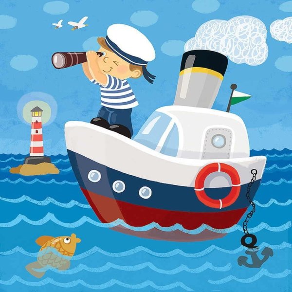 Кораблик волна