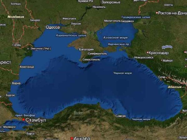 Черное море на карте