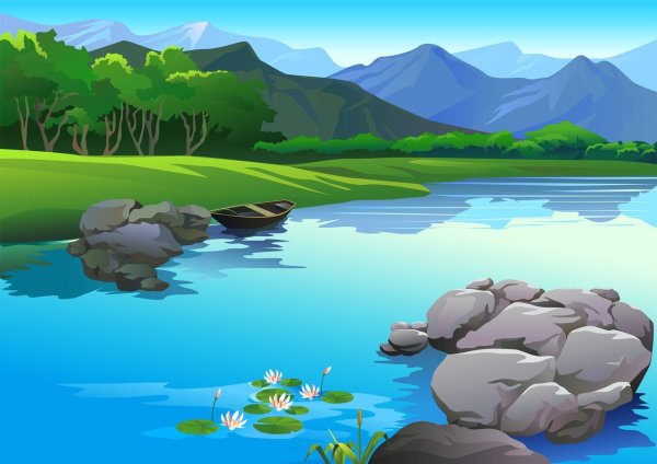 Река мультяшное