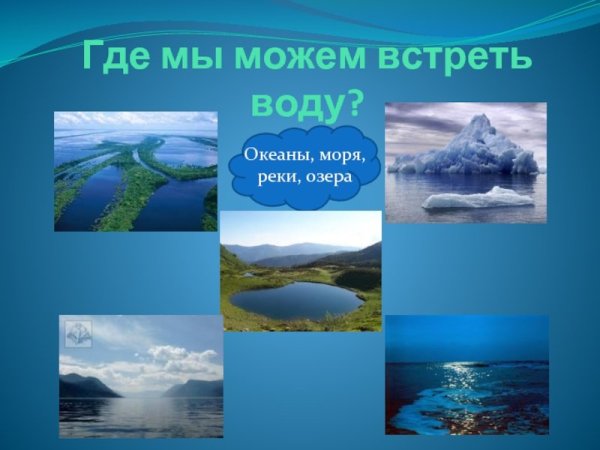Реки озера моря океаны