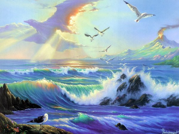 Картины море Джим Уоррен