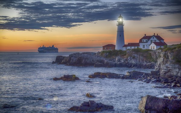 Бристоль, камни, море, Маяк