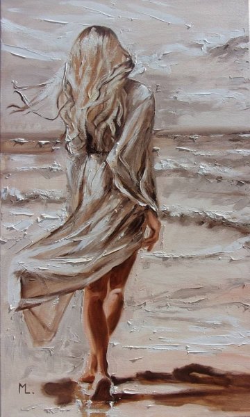 Красивая женщина акварель