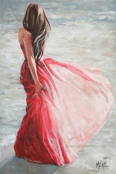 Девушка и море живопись