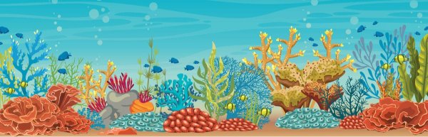 Морское дно рисунок для детей