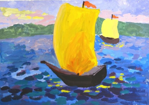 Пушкин ветер по морю гуляет