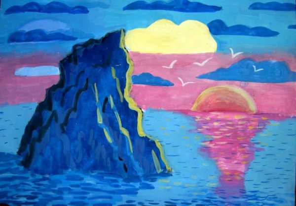 Закат карандашом