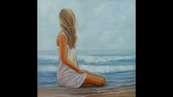 Рисование карандашом море