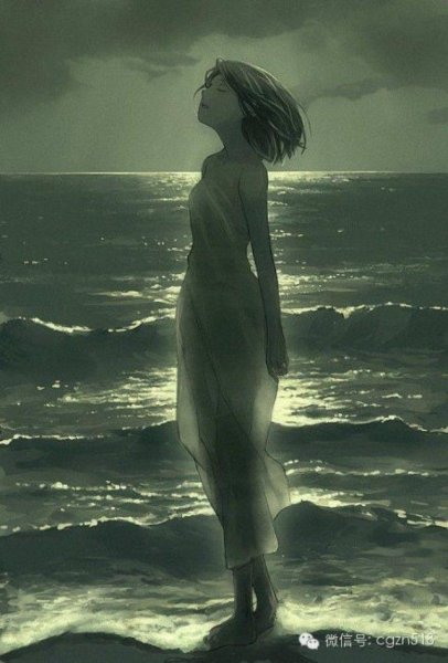 Картина девушка в шляпе у моря