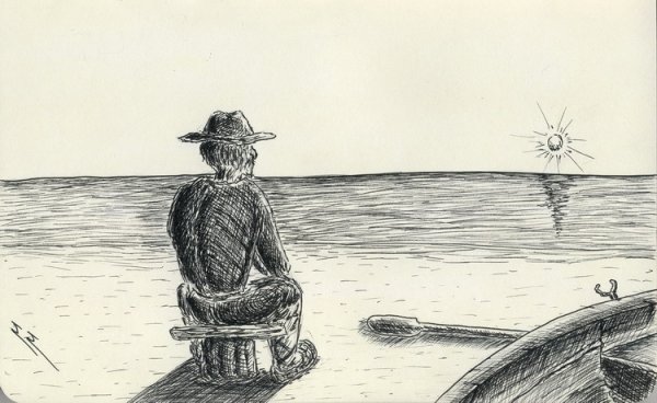 Старик и море Хемингуэй иллюстрации