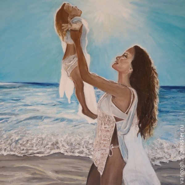 Мамочки с малышами на море