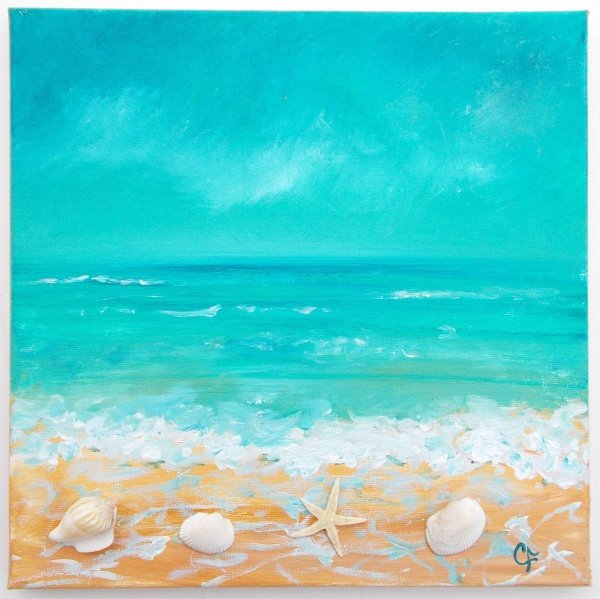 Тропический остров живопись