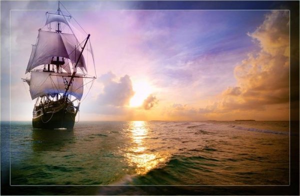 Парусник на закате