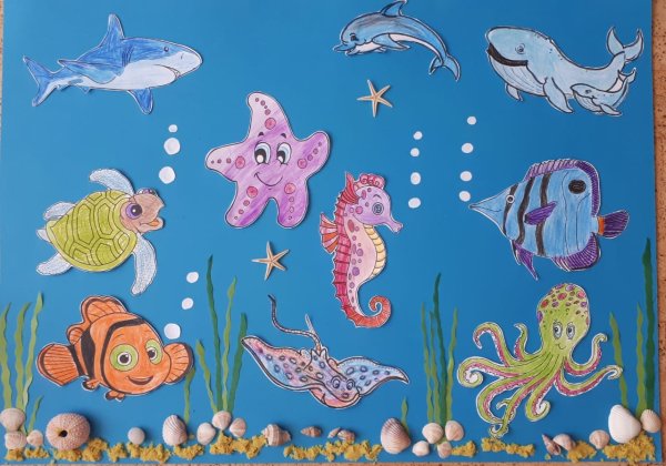 Аппликация на морскую тему