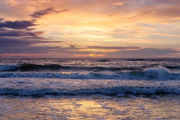 Вечер море волны