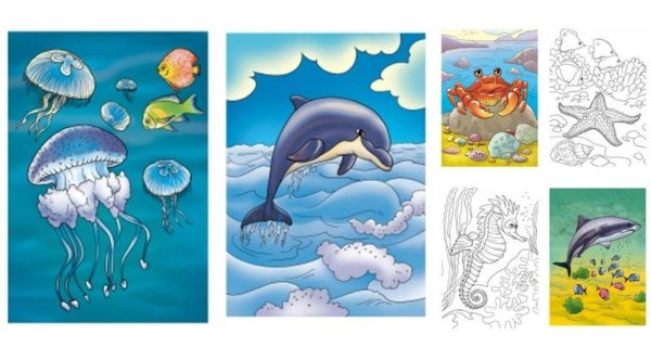 Обитатели моря для детей