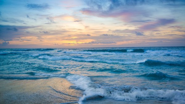 Закат на море