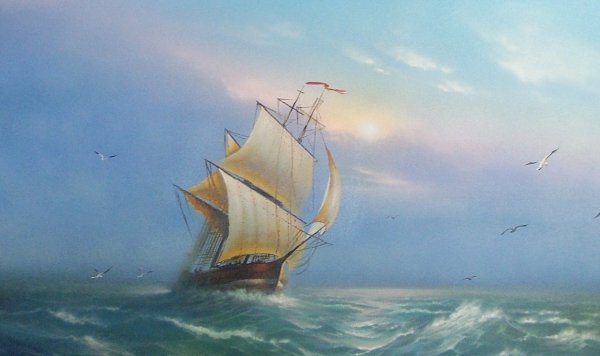 Корабль плывет
