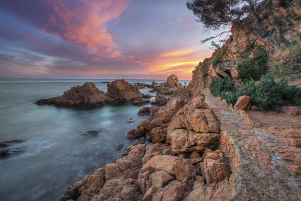 Утес скала тасманово море