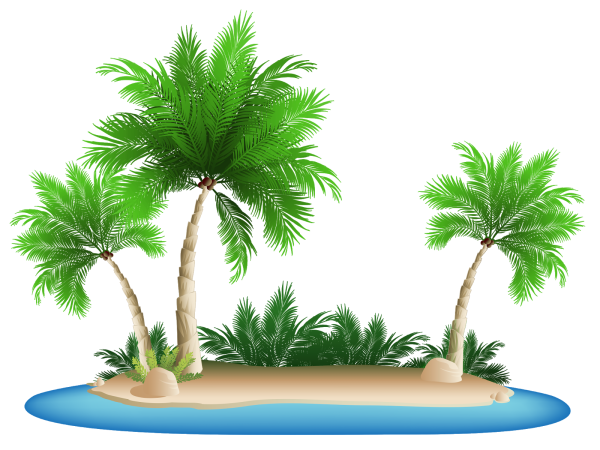 Пляж на белом фоне