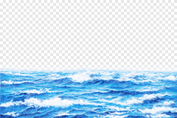 Море на прозрачном фоне