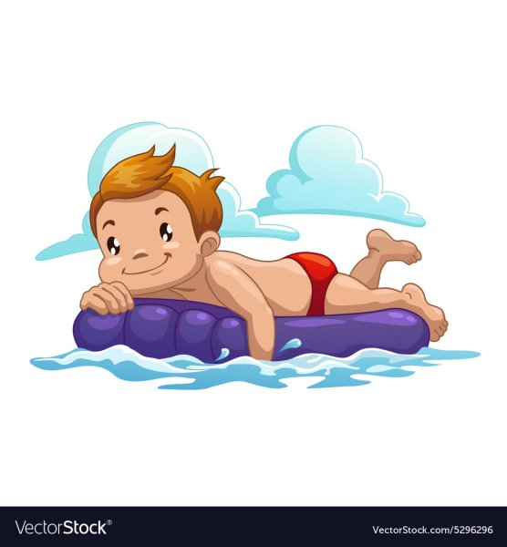 Мальчик плавает мульт