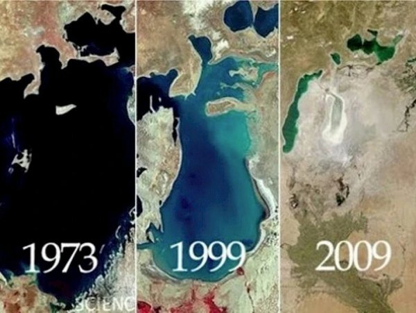 Аральское море до высыхания