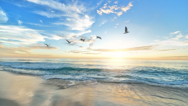 Закат над океаном