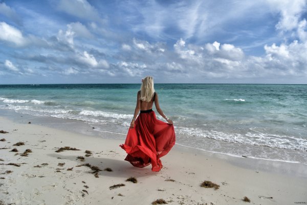 Девушка на берегу моря