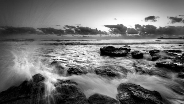 Черно белый пейзаж