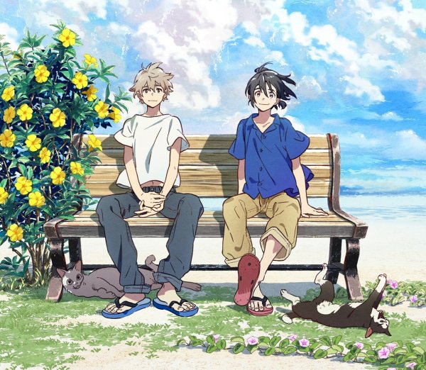 Аниме незнакомец на берегу моря Мио Сюн