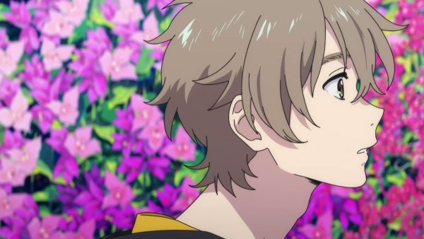 Мио и Шун незнакомец на берегу моря