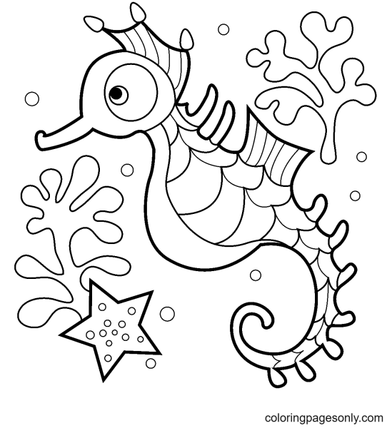 Раскраска морские обитатели