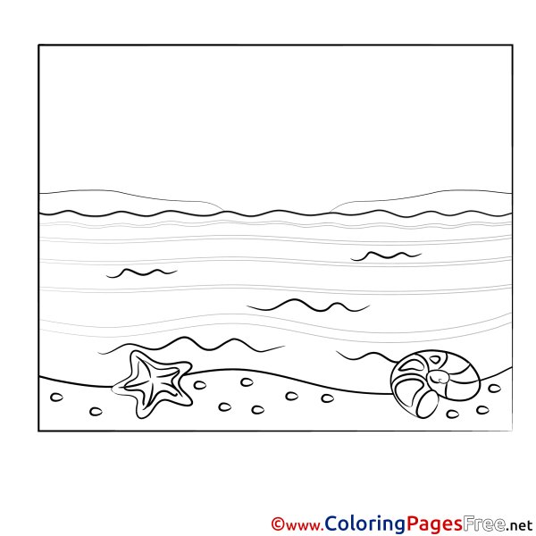 В море. Раскраска