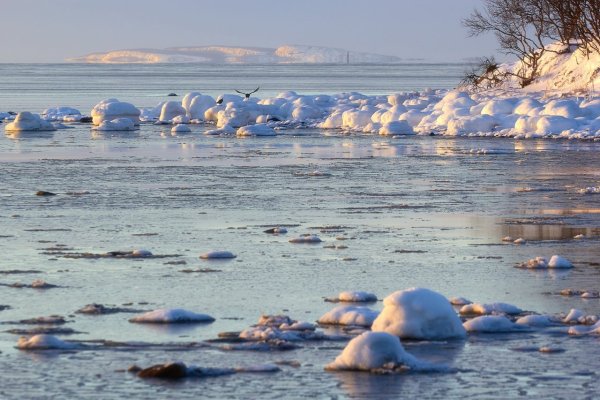 Онега зима белое море